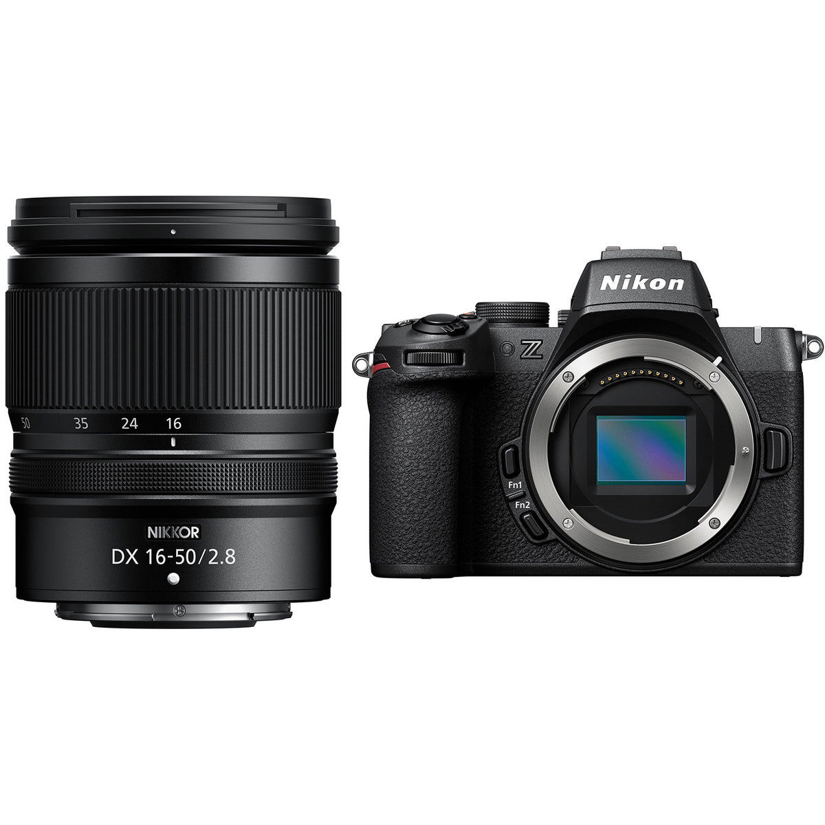 Nikon Z50 II mirrorless camera with the 16-50mm f/2.8 VR lens