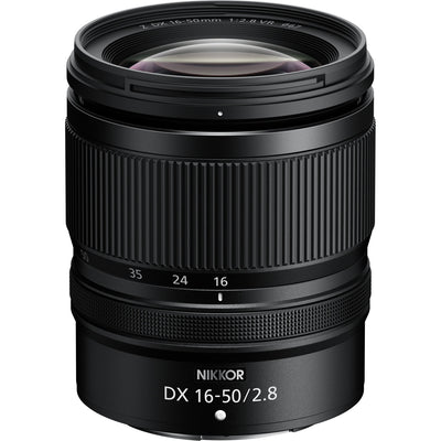 Nikon Z50 II mirrorless camera with the 16-50mm f/2.8 VR lens