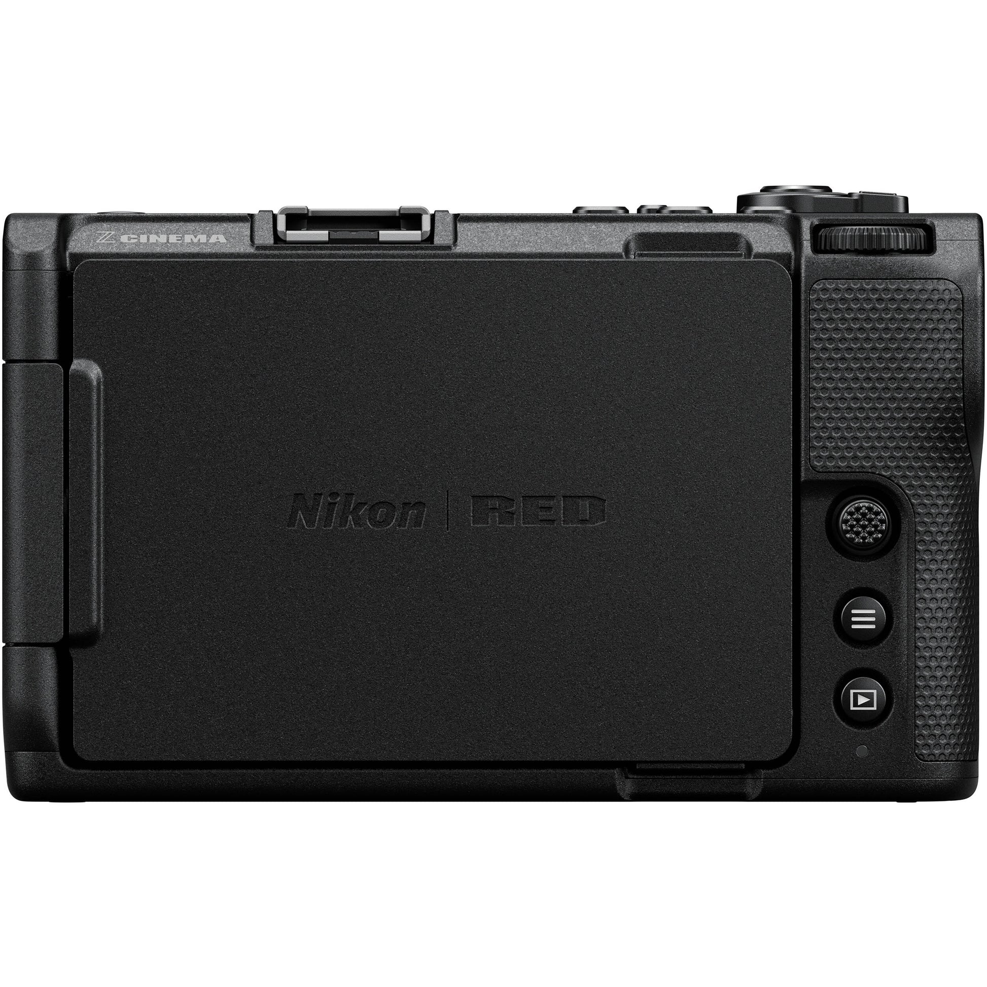 Nikon ZR 6K full-frame cinema camera with Viltrox E-Z AF adaptor for Sony E lenses.
