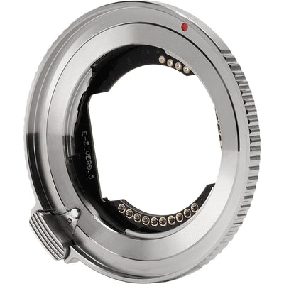 Nikon ZR 6K full-frame cinema camera with Viltrox E-Z AF adaptor for Sony E lenses.
