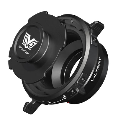 Nikon ZR 6K full-frame cinema camera with Viltrox PL-Z lens adaptor attached for PL-mount lenses