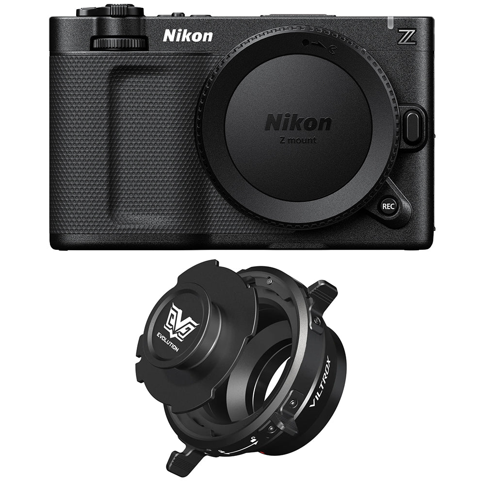 Nikon ZR 6K full-frame cinema camera with Viltrox PL-Z lens adaptor attached for PL-mount lenses