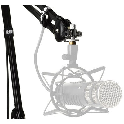 RODE PSA1 Studio Boom Arm for microphones, ideal for podcasting, broadcasting, and streaming setups.