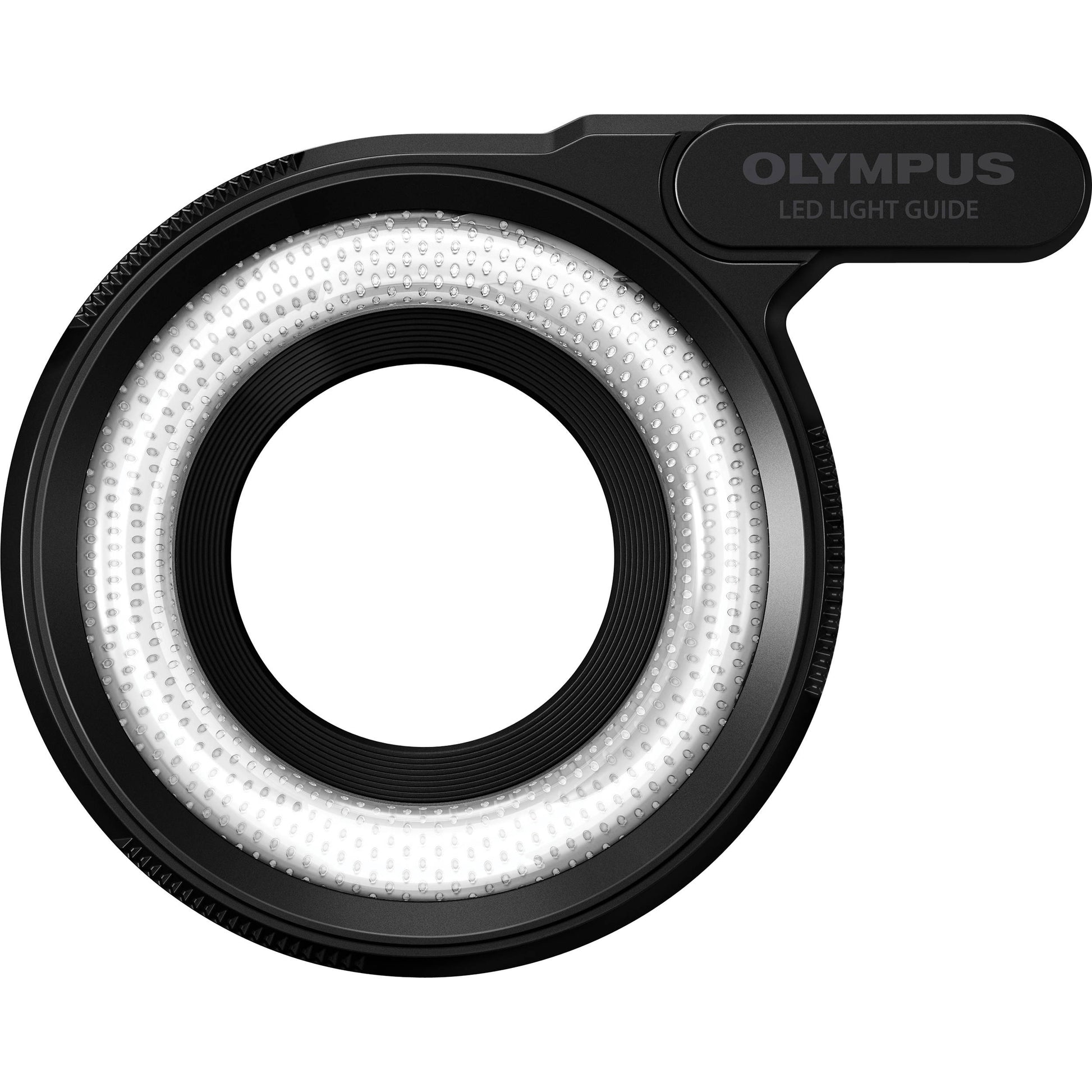 OM SYSTEM LG-1 LED Macro Ring Light on TG camera for shadow-free macro photography.