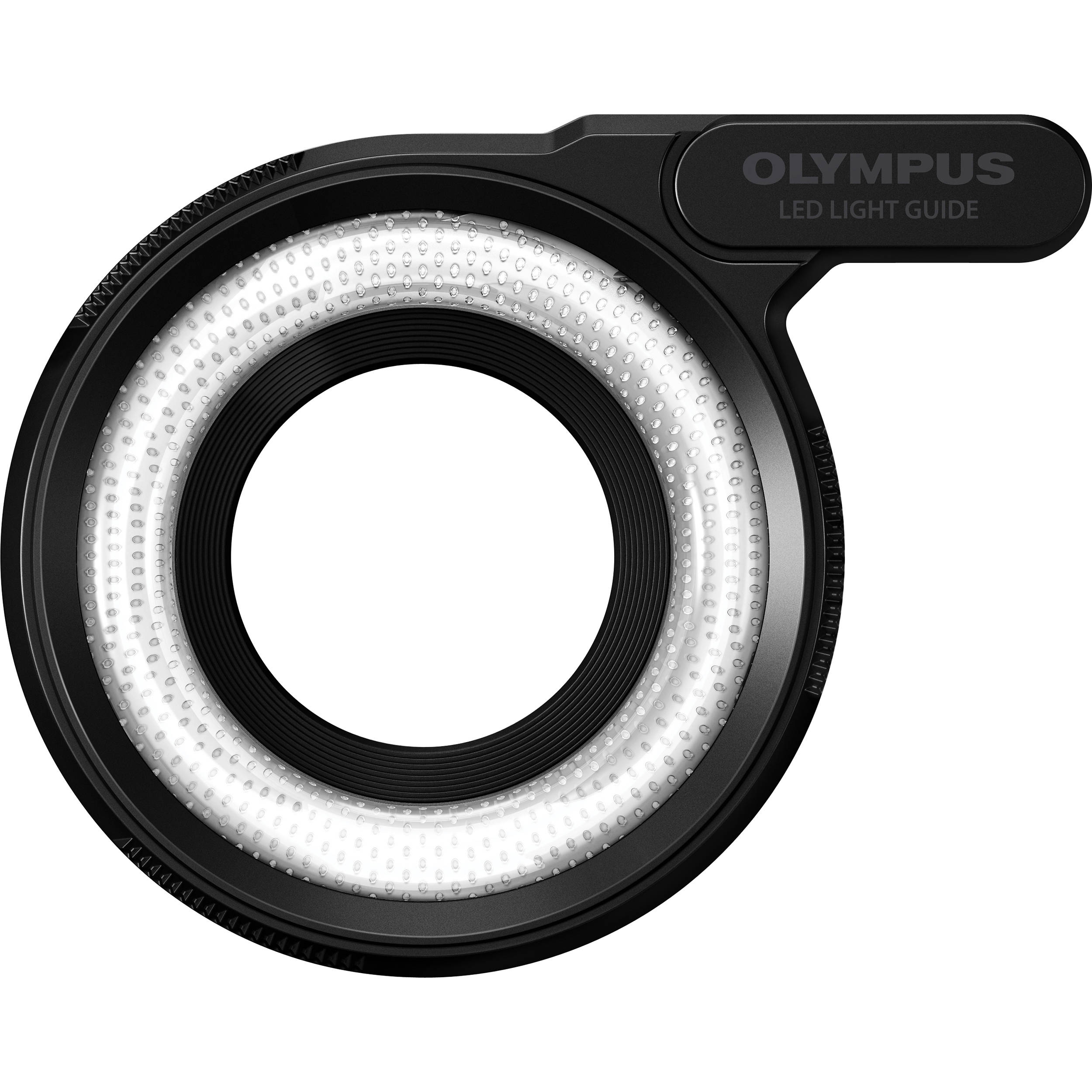 OM SYSTEM LG-1 LED Macro Ring Light on TG camera for shadow-free macro photography.