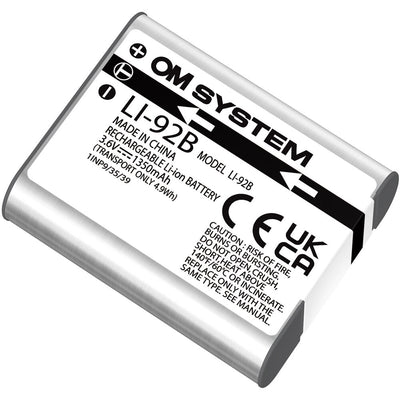 Olympus LI‑92B rechargeable lithium-ion camera battery 1350 mAh 3.6 V for OM SYSTEM cameras