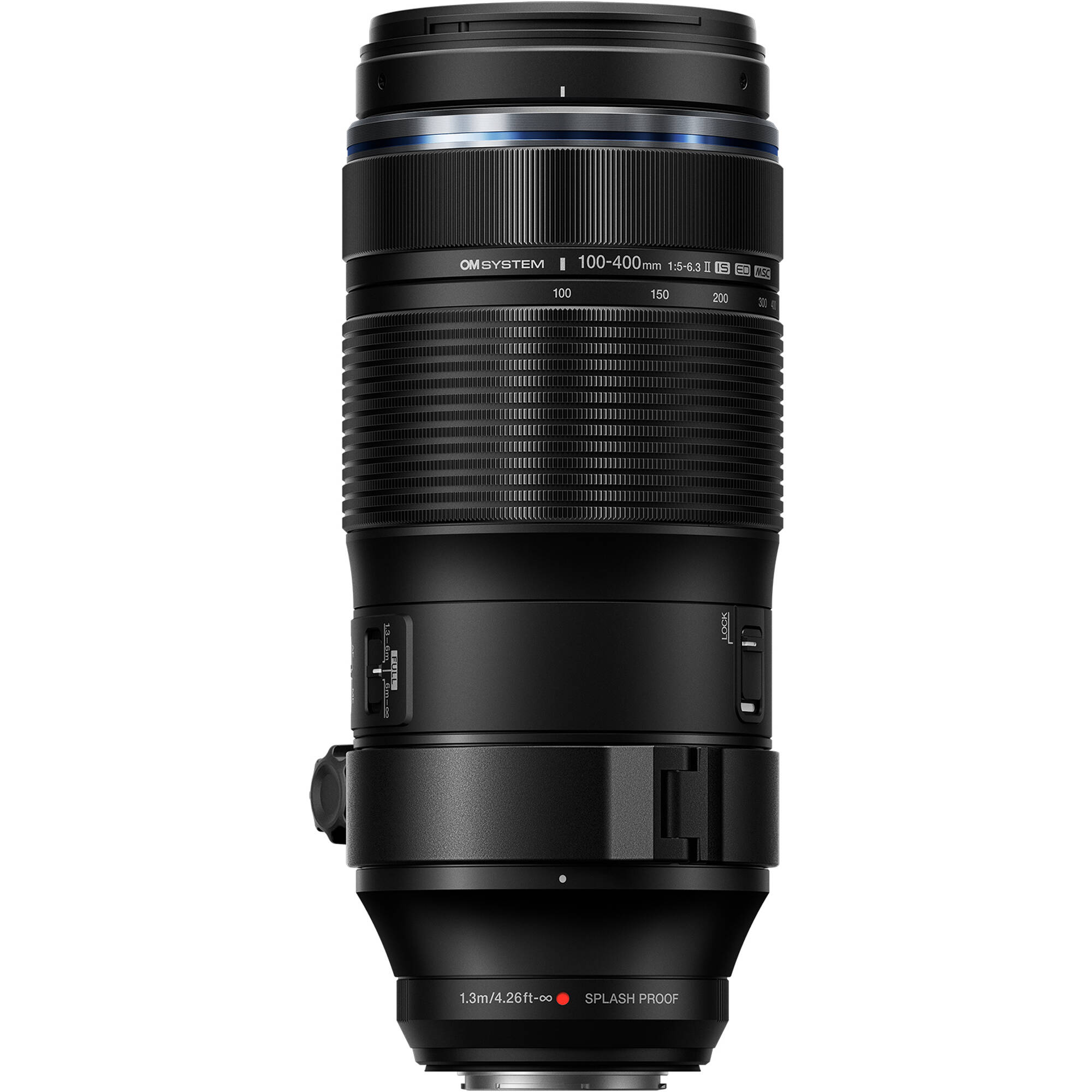 OM SYSTEM M.Zuiko Digital ED 100-400mm f/5-6.3 IS super-telephoto zoom lens for Micro Four Thirds cameras.
