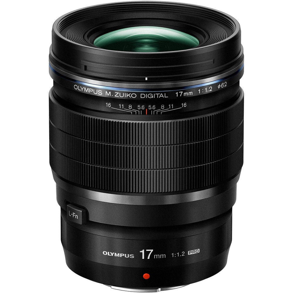 OM SYSTEM M.Zuiko Digital ED 17mm f/1.2 PRO Lens for Micro Four Thirds cameras, bright wide-angle prime with weather-sealed build and smooth bokeh.
