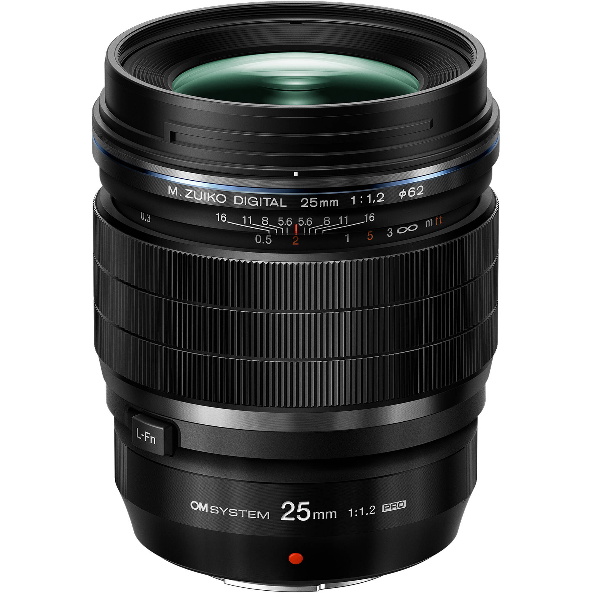OM SYSTEM M.Zuiko Digital ED 25mm f/1.2 PRO Lens for Micro Four Thirds cameras, fast-aperture 50mm equivalent prime with weather-sealed construction.