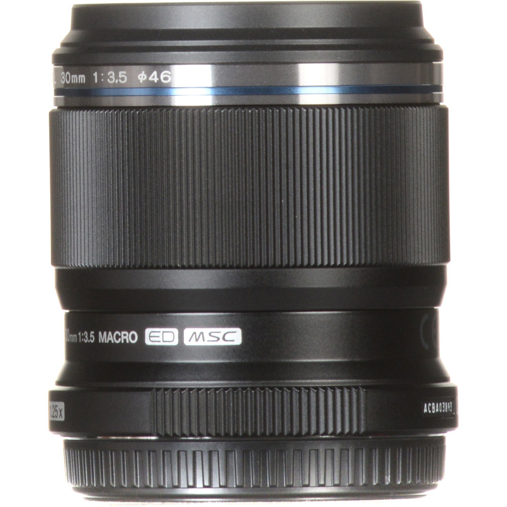 OM SYSTEM M.Zuiko Digital ED 30mm f/3.5 Macro Lens for Micro Four Thirds cameras, high-magnification 1.25x macro with sharp optics and rounded bokeh.