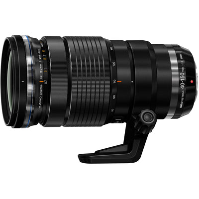 OM SYSTEM M.Zuiko Digital ED 40-150mm f/2.8 PRO lens for Micro Four Thirds cameras, showing compact telephoto zoom and professional design.