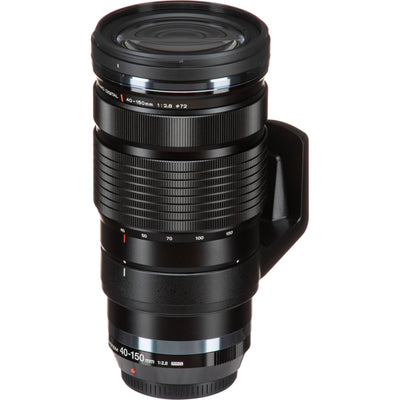 OM SYSTEM M.Zuiko Digital ED 40-150mm f/2.8 PRO lens for Micro Four Thirds cameras, showing compact telephoto zoom and professional design.
