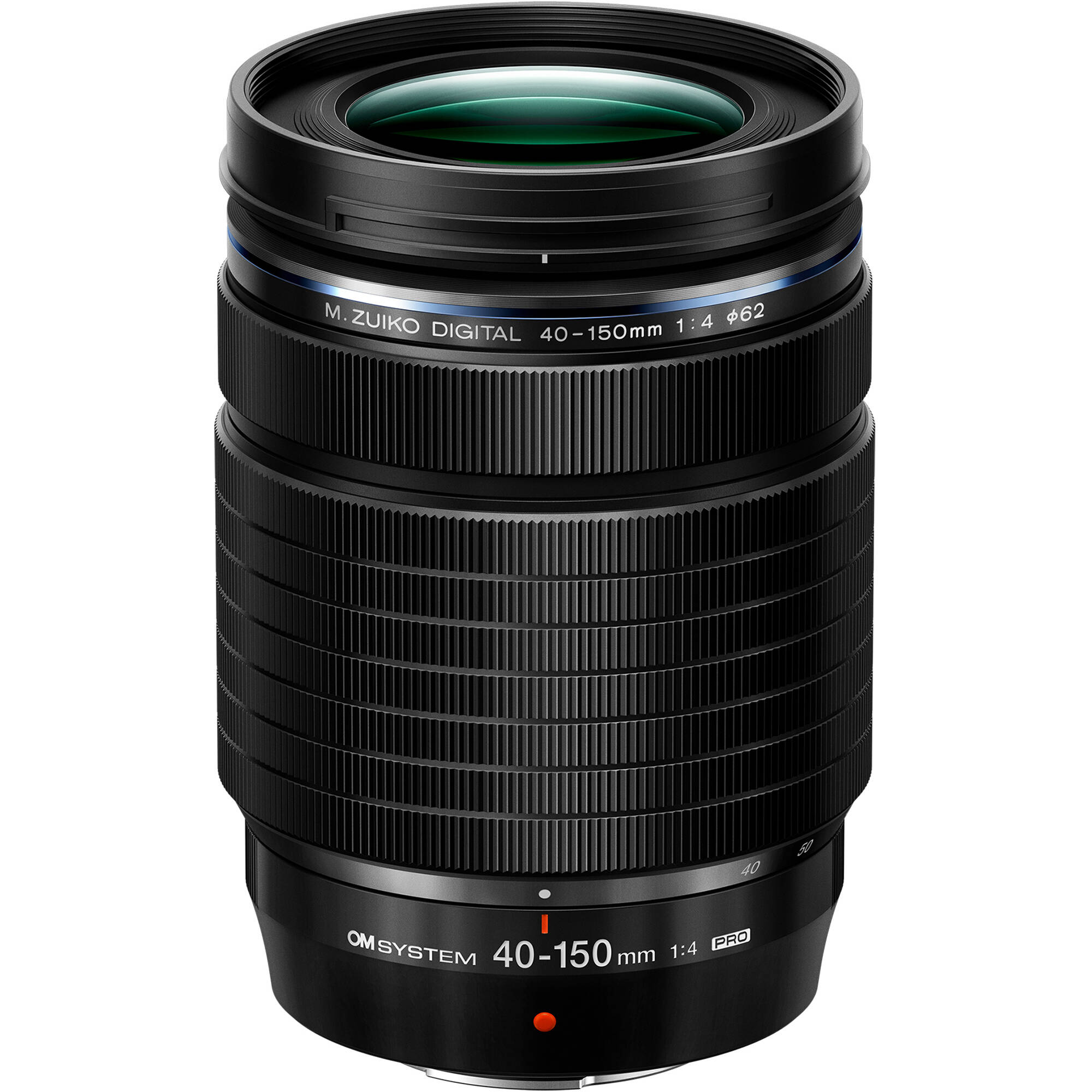 OM SYSTEM 40-150mm f/4-5.6 R lens, sharp telephoto zoom for portraits and distant subjects.