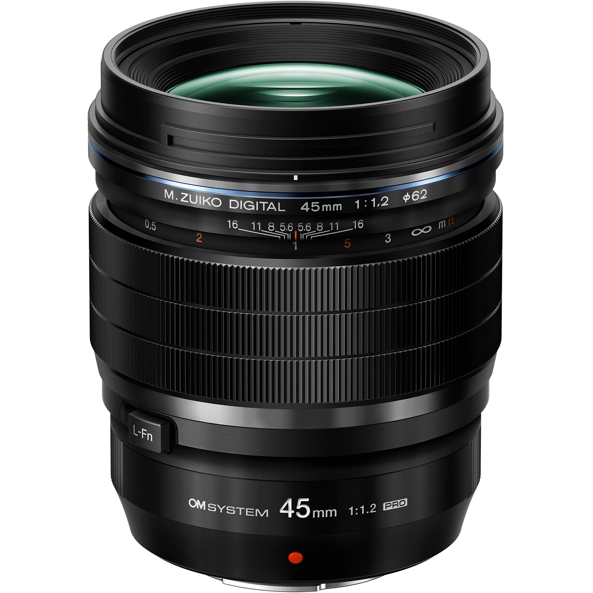 OM SYSTEM M.Zuiko 45mm f/1.2 Pro lens, perfect for low-light portrait photography and creative shallow depth of field.