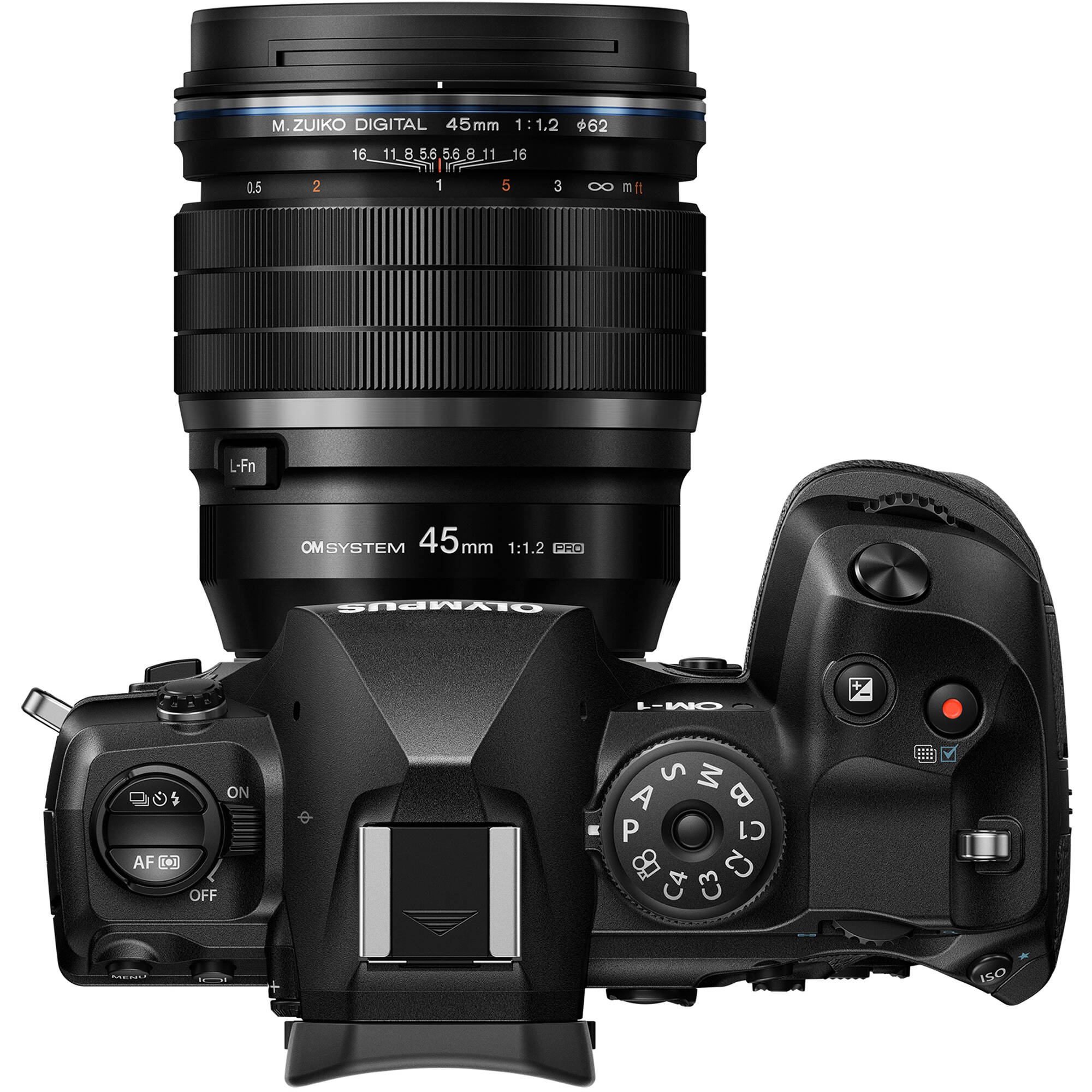 OM SYSTEM M.Zuiko 45mm f/1.2 Pro lens, perfect for low-light portrait photography and creative shallow depth of field.