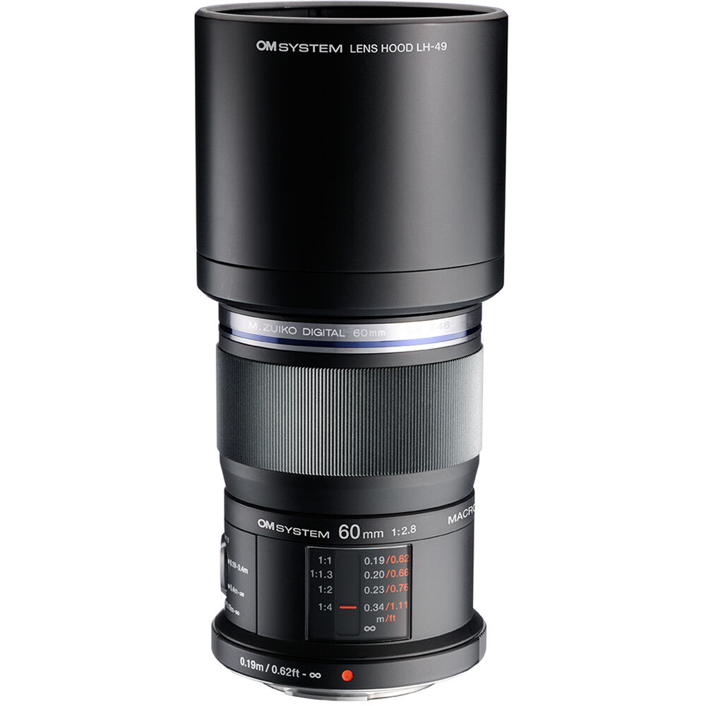 High-quality OM SYSTEM M.Zuiko 60mm f/2.8 Macro Lens highlighting weather-resistant build and precise focusing features.