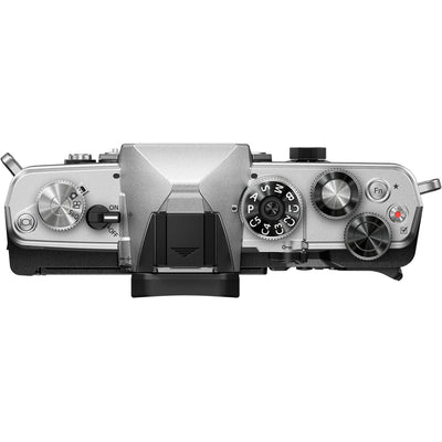 OM System OM-3 mirrorless camera with 20MP stacked BSI Live MOS sensor, TruePic X processor, 1053-point Quad Pixel AF covering 100% frame, up to 50 fps continuous AF burst, 4K 60p video, IP53 weather sealing, and 3-inch vari-angle touchscreen.