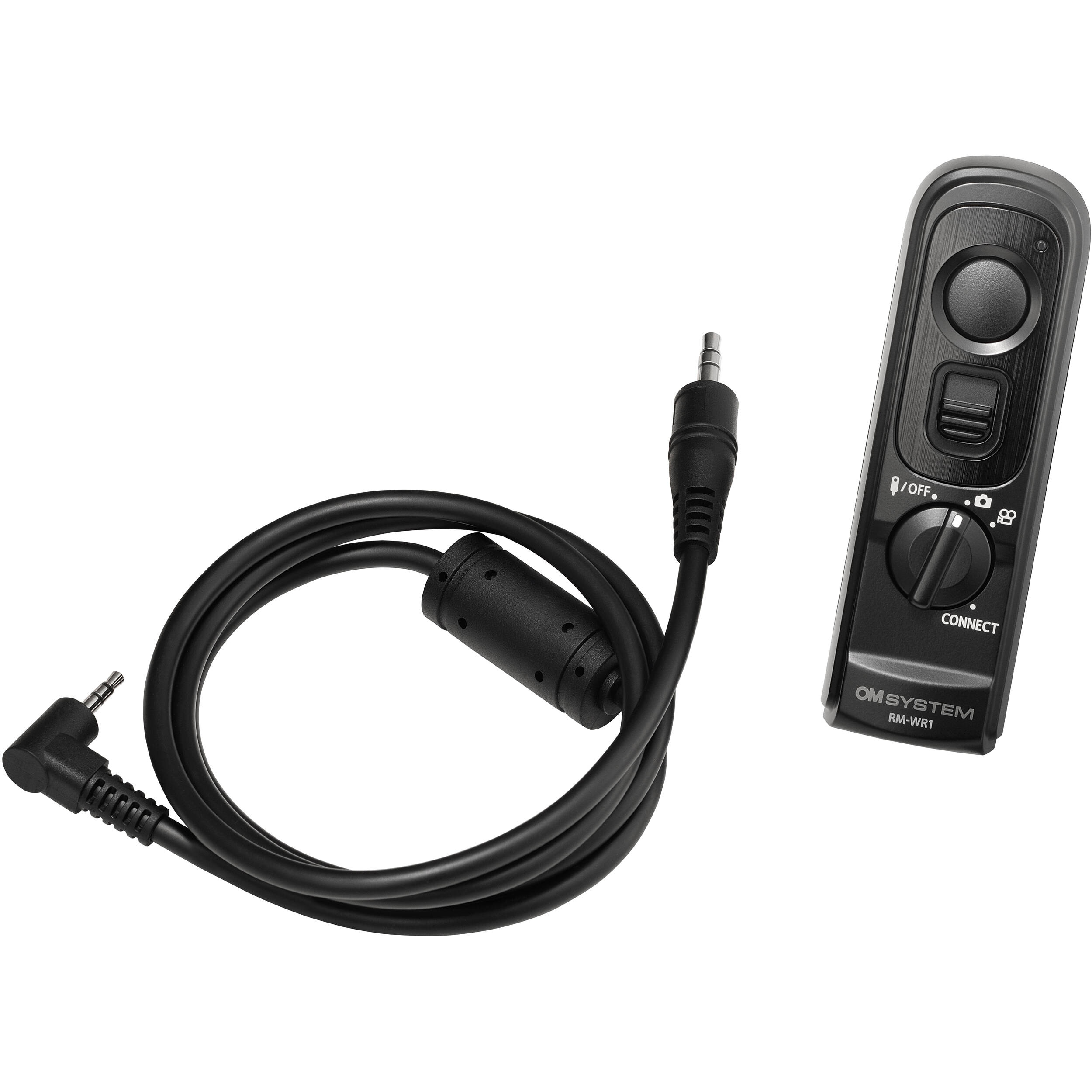 OM SYSTEM RM-WR1 Wireless Remote Control for OM SYSTEM cameras, IP57 dustproof and splashproof, wireless and wired operation.