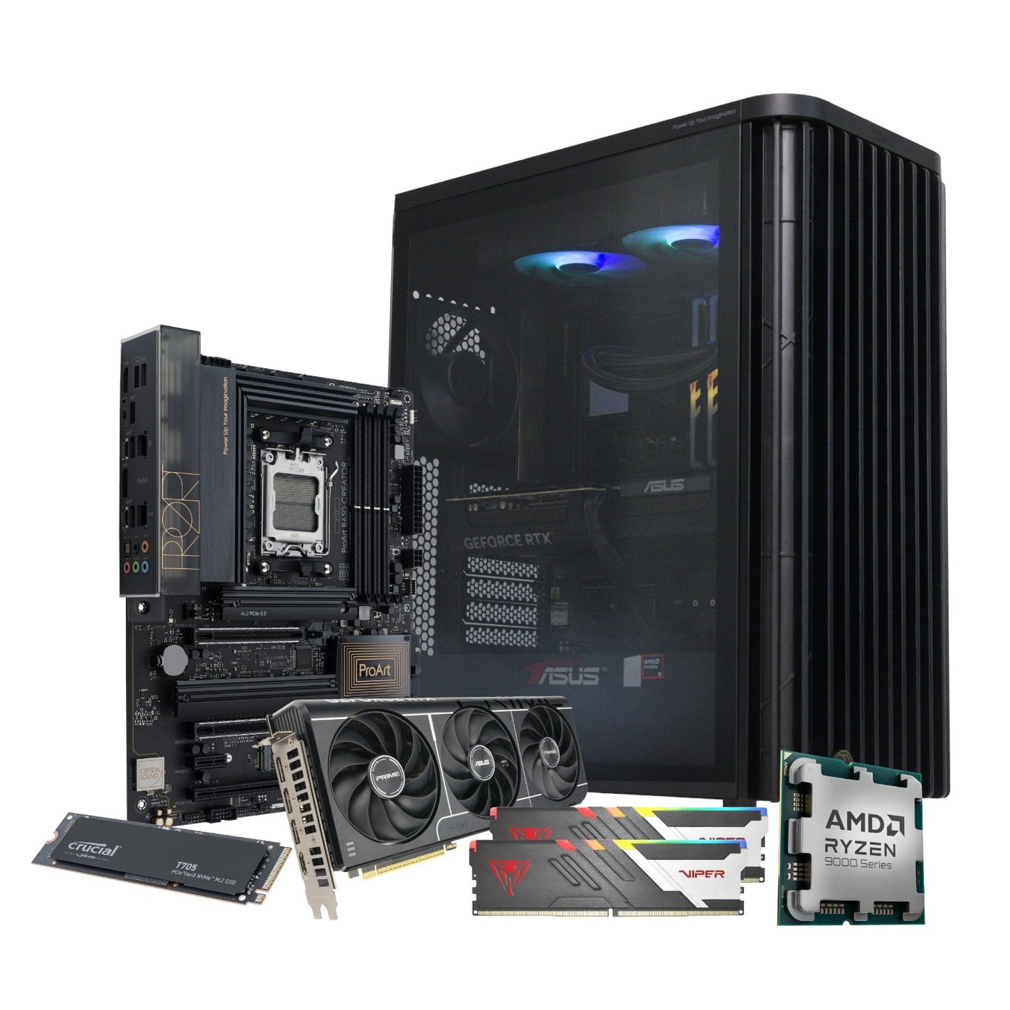 The ASUS REMBRANDT Creator PC features a super-fast 2TB NVMe SSD for quick loading and smooth performance in all your projects.