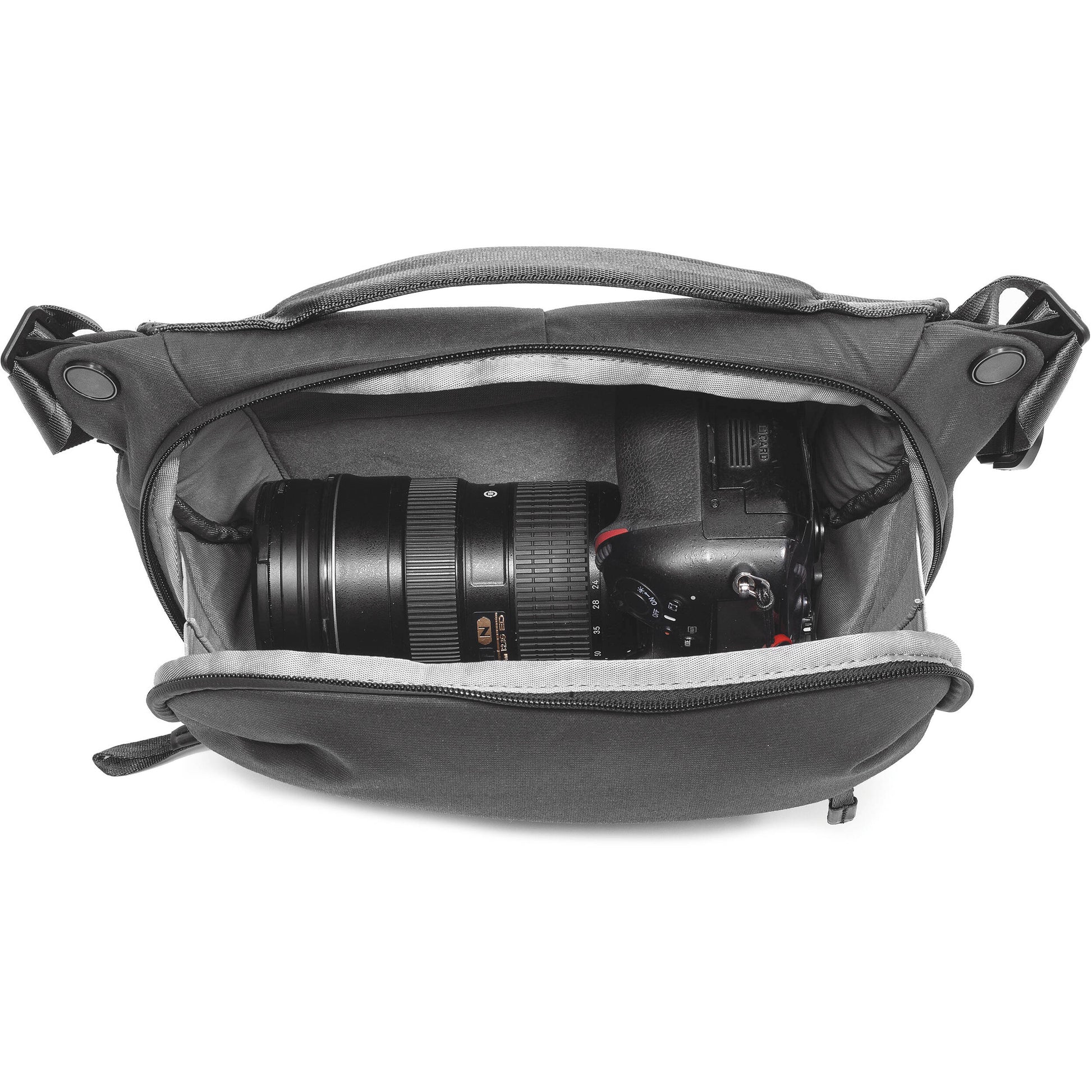 Everyday Sling V3.0 6L worn as waist or shoulder sling with padded strap and zippered pockets.