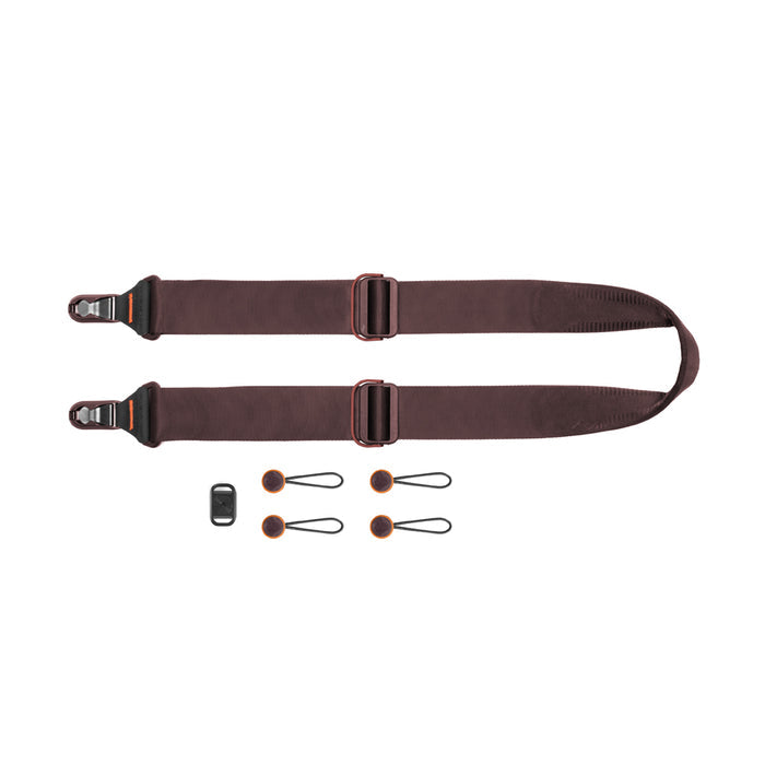 Carry your camera in comfort with the versatile Peak Design Slide Camera Strap, adjustable from 99–145 cm with secure anchors and padded, non-slip design.