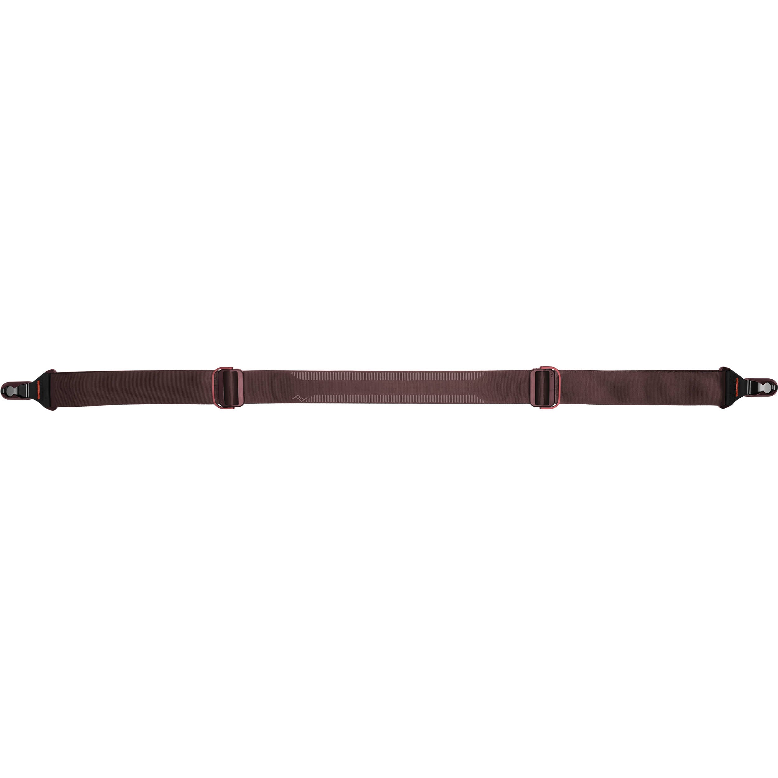 Peak Design Slide camera strap with red Anchor Links, padded nylon webbing, and aluminium quick-adjusters