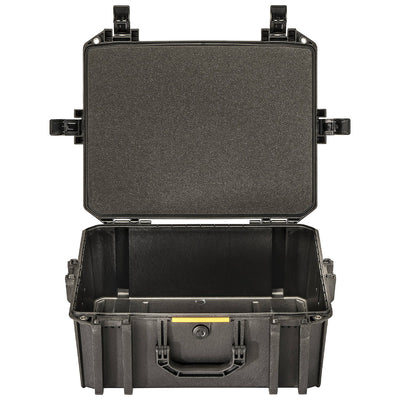 Pelican Vault 550 Case with padded dividers and gear.