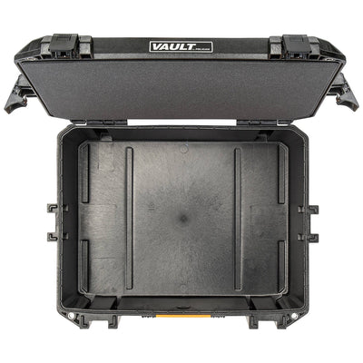 Pelican Vault 550 Case with padded dividers and gear.