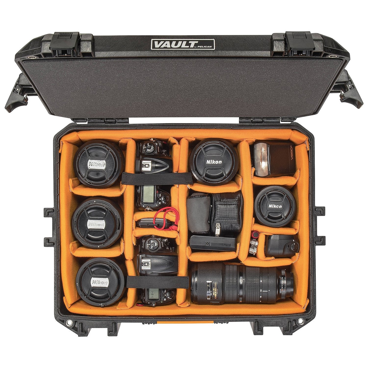 Pelican V550 Vault Equipment Case with Dividers (Black)