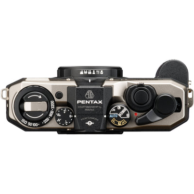 Pentax camera body on a white background