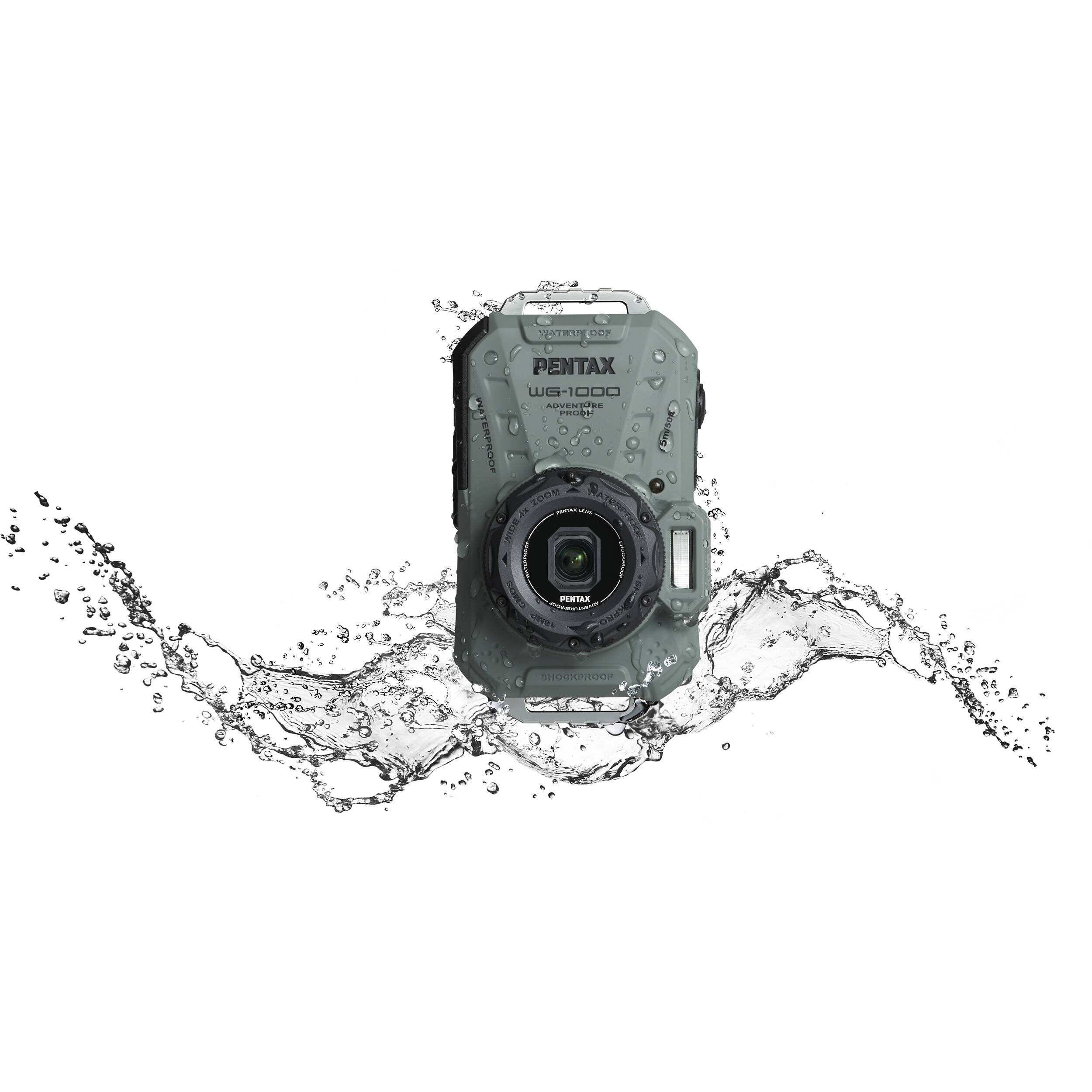 Pentax WG-1000 Digital Compact Camera (Olive) – Outdoorphoto