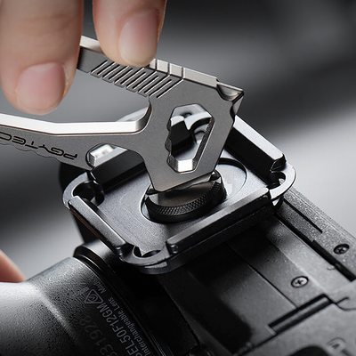 Lightweight titanium EDC carabiner multi tool for outdoors