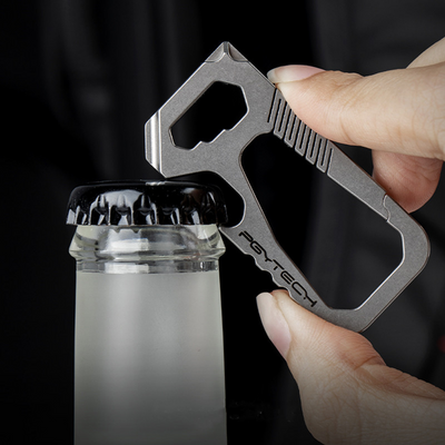 Lightweight titanium EDC carabiner multi tool for outdoors