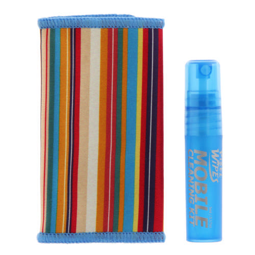 Pixel Wipes Mobile Cleaning Kit 5ml with spray bottle and microfibre cloth on white background.