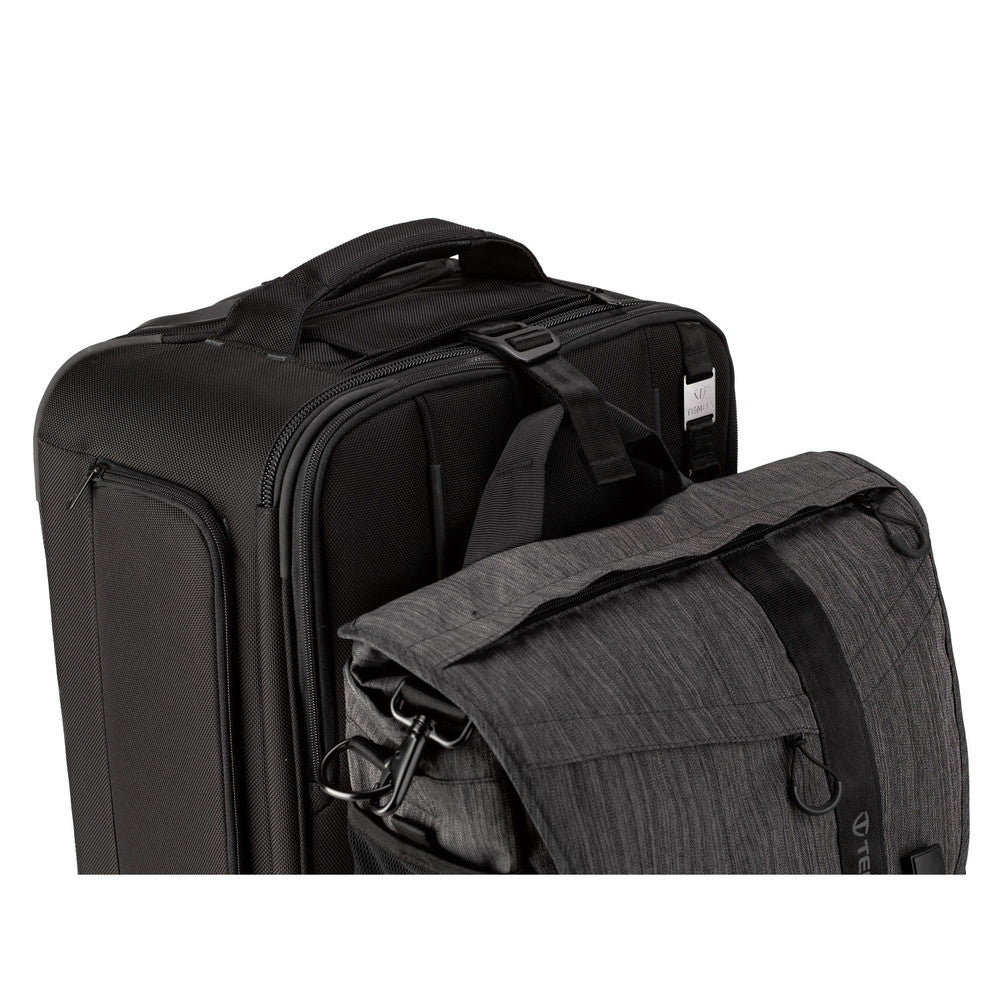 Tenba Roadie Roller 24 (Black) — professional rolling camera case with customizable dividers, wheels, and weatherproof materials for travel protection