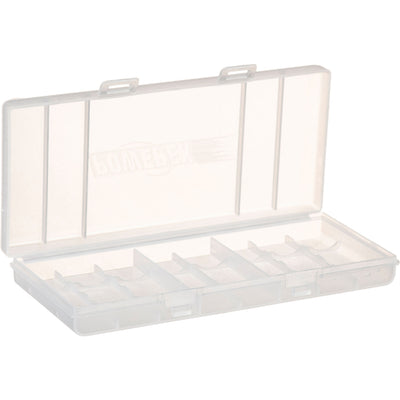 Clear plastic battery holder from Powerex.