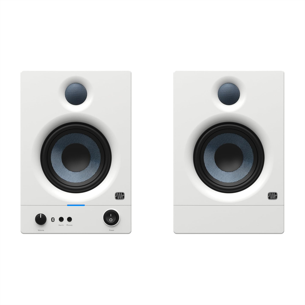 PreSonus Eris 4.5BT White monitors front view