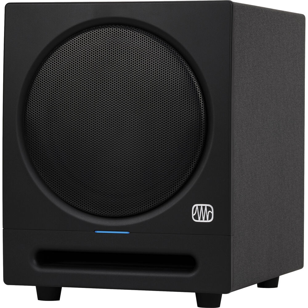 PreSonus Eris Sub 8BT powered studio subwoofer angled front view