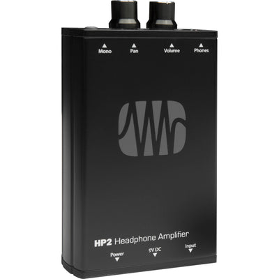 PreSonus HP2 personal headphone amplifier with stereo 1/8 inch output and dual XLR inputs
