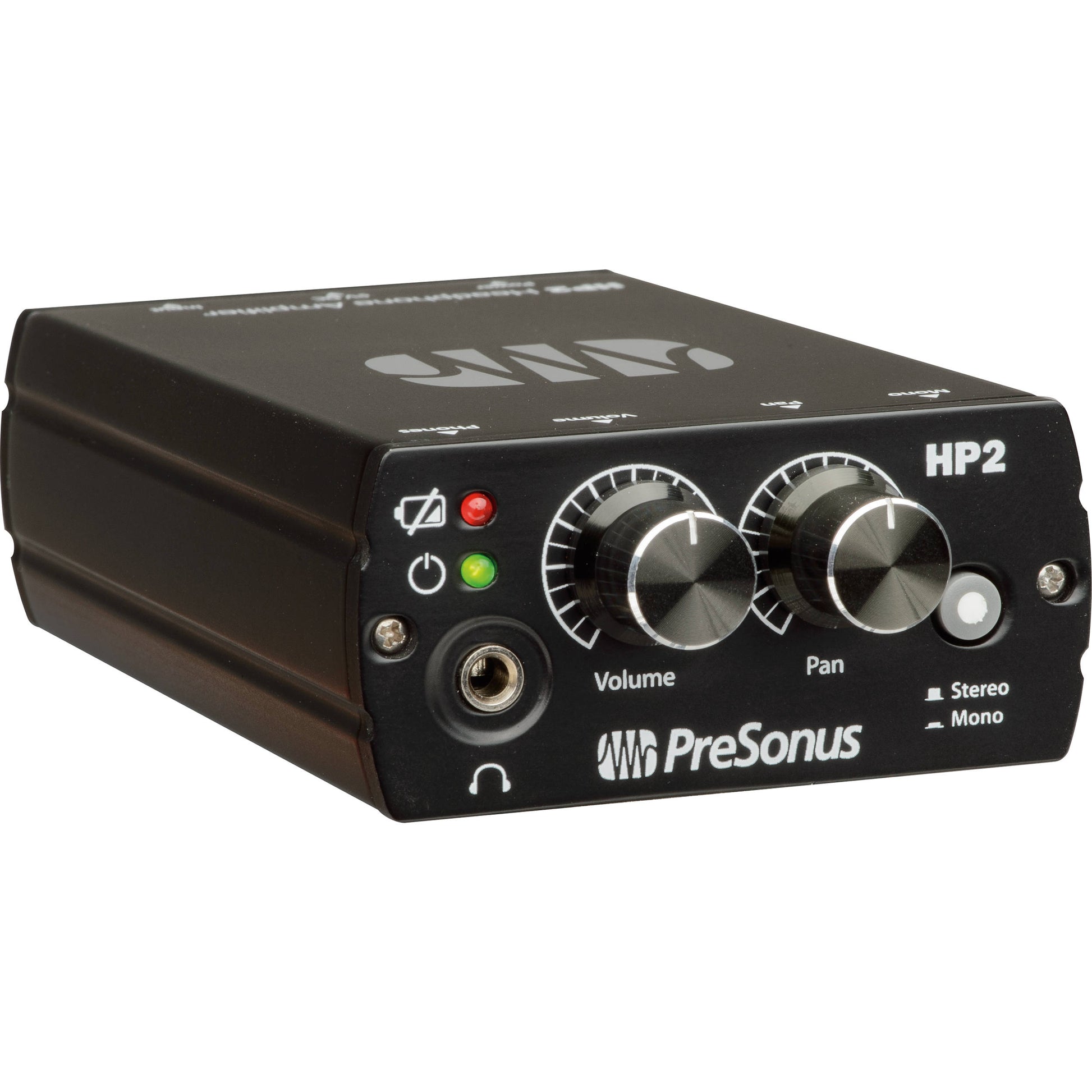 PreSonus HP2 personal headphone amplifier with stereo 1/8 inch output and dual XLR inputs

