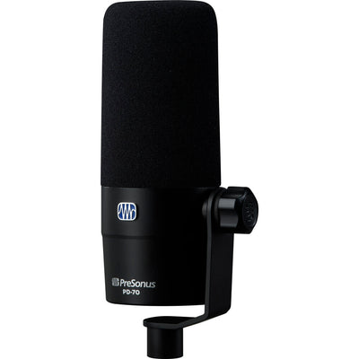 PreSonus PD-70 broadcast microphone angled view