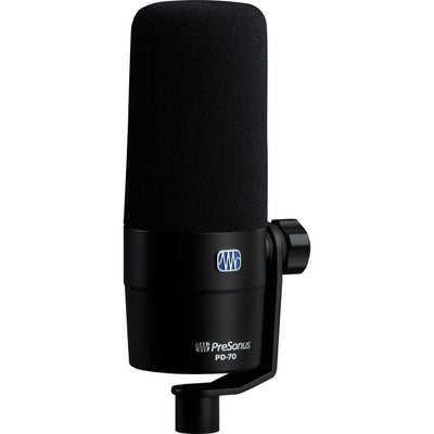 PreSonus PD-70 broadcast microphone angled view