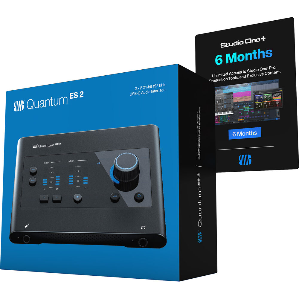 PreSonus Quantum ES 2 audio interface with included Fender Studio Pro software
