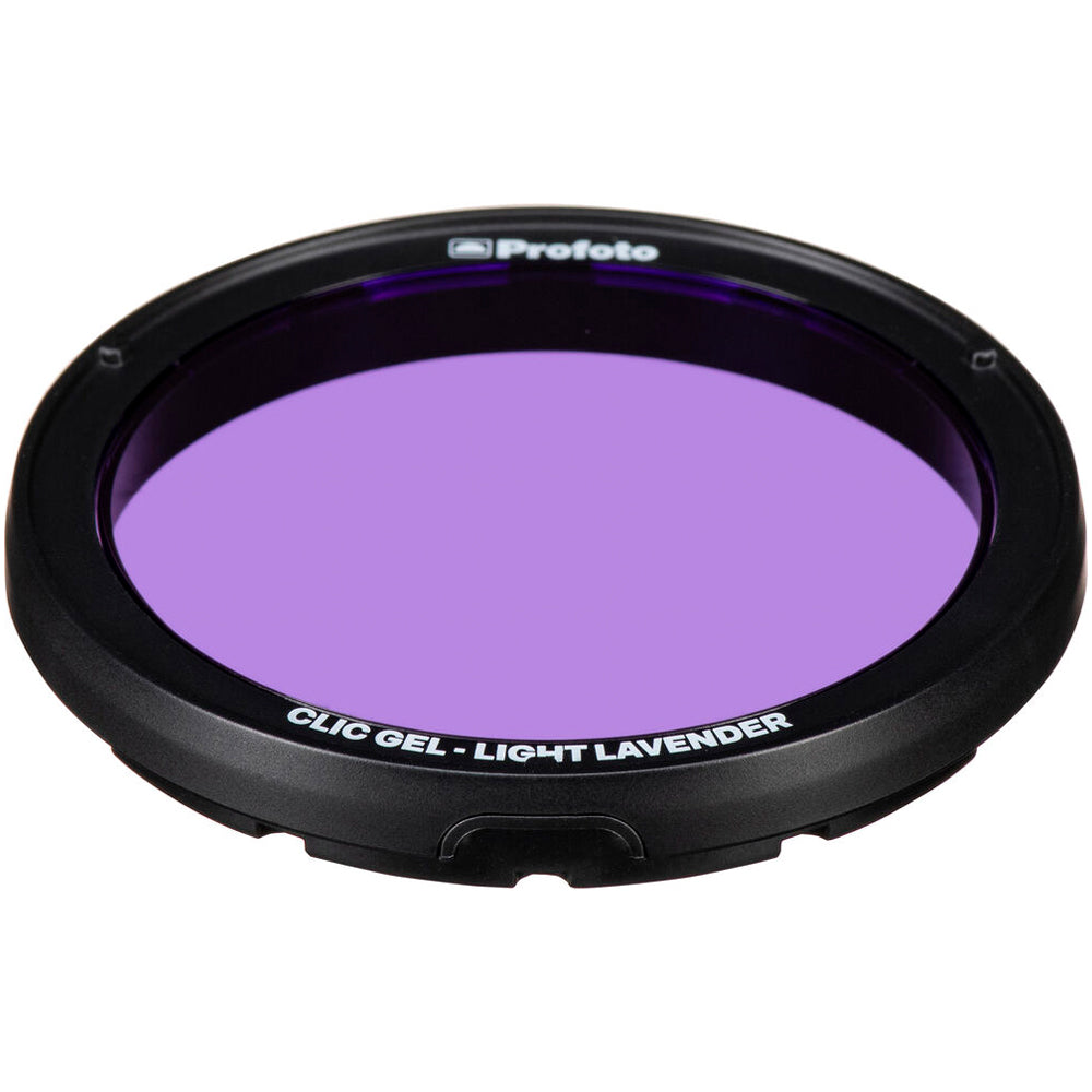 Light lavender filter with black frame on a white background