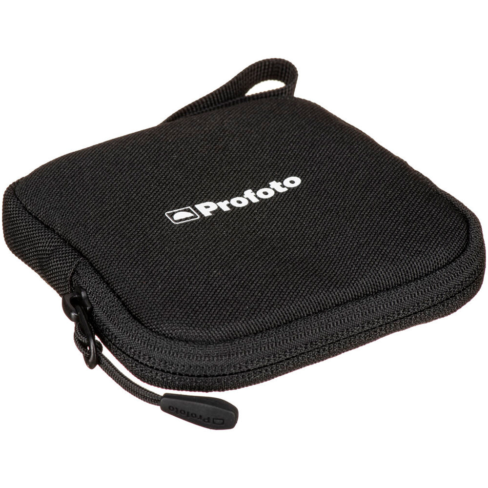 Black carrying case with Profoto logo on a white background