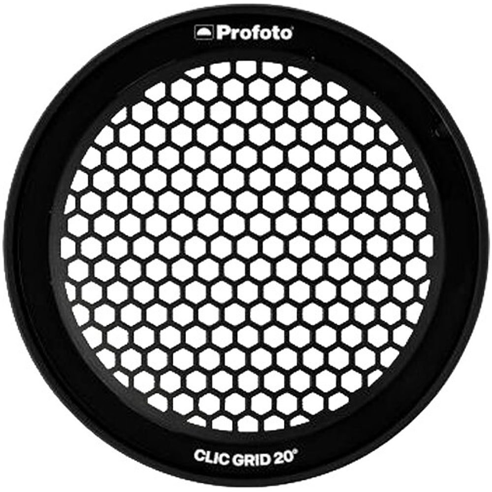 Hexagonal grid filter with 'Profoto' branding on a white background