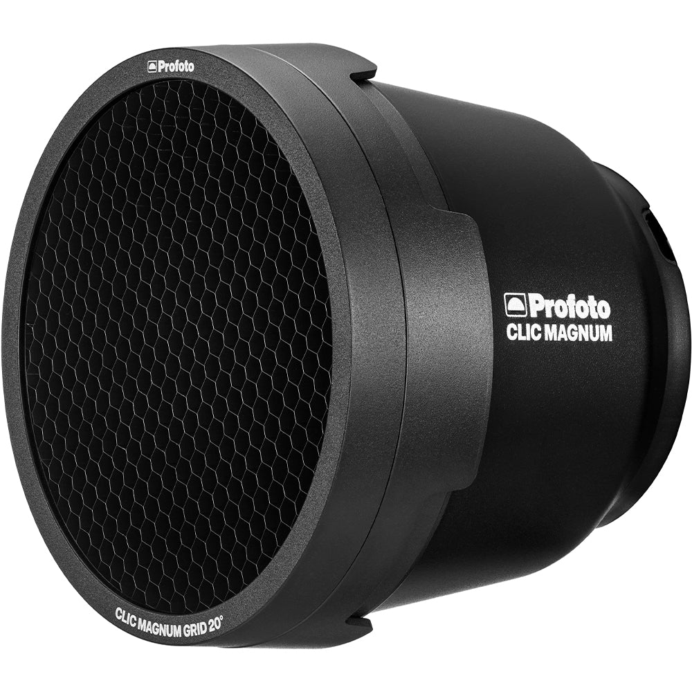 Black Profoto CLIC MAGNUM light modifier on a white background