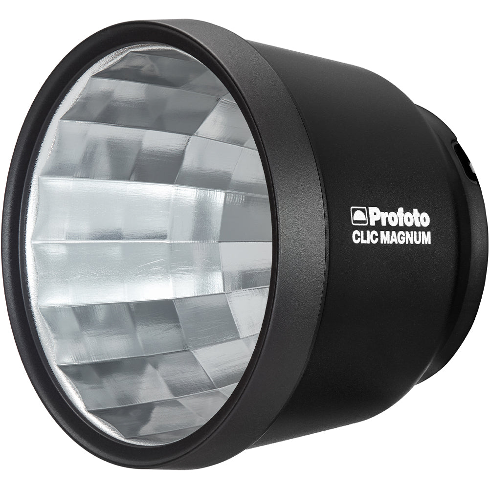 Profoto Clic Magnum flash head on a white background