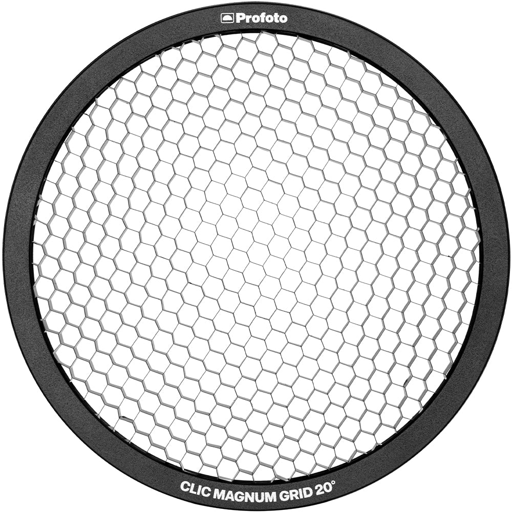Hexagonal grid filter with 'Profoto' branding on a white background
