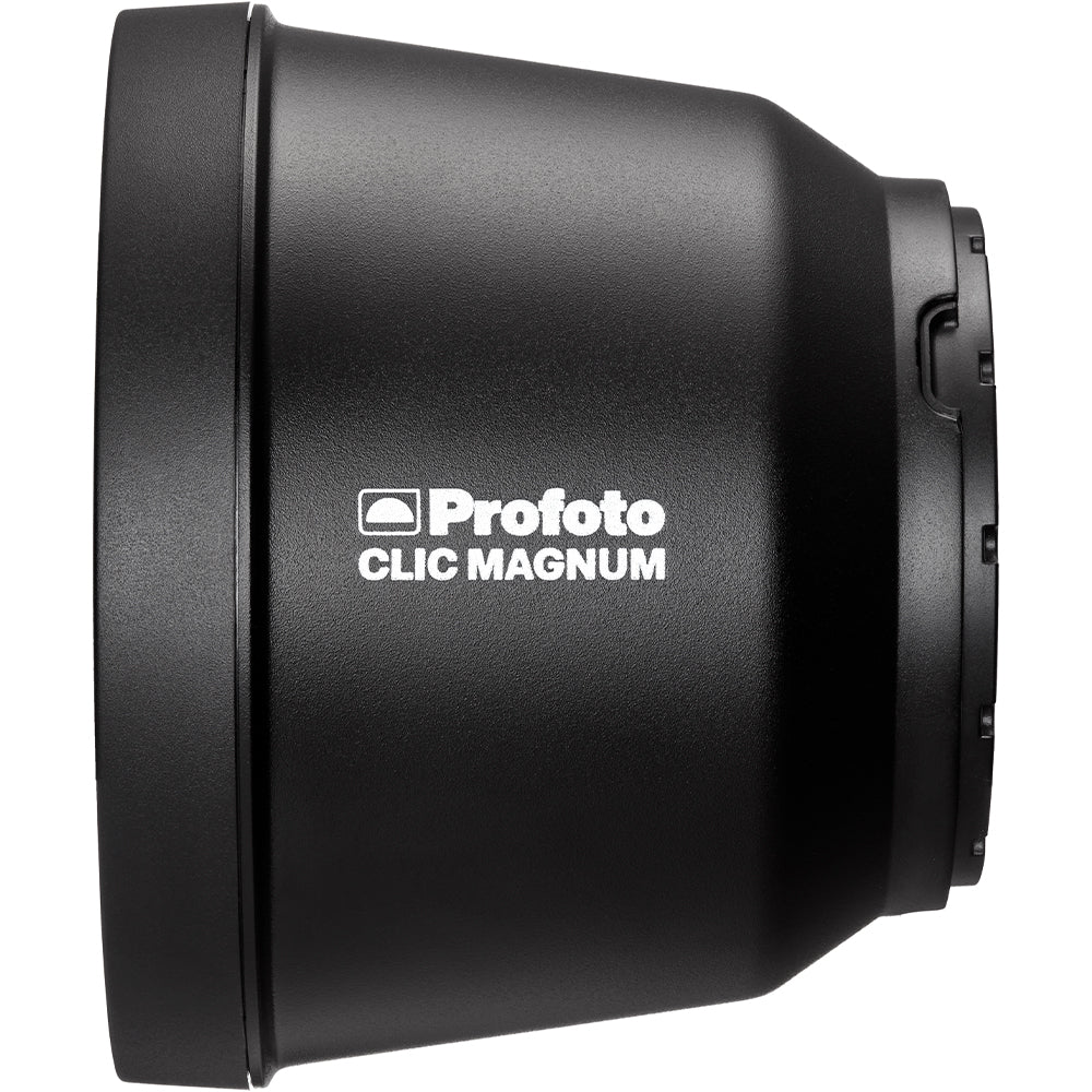 Black Profoto CLIC MAGNUM light modifier on a white background